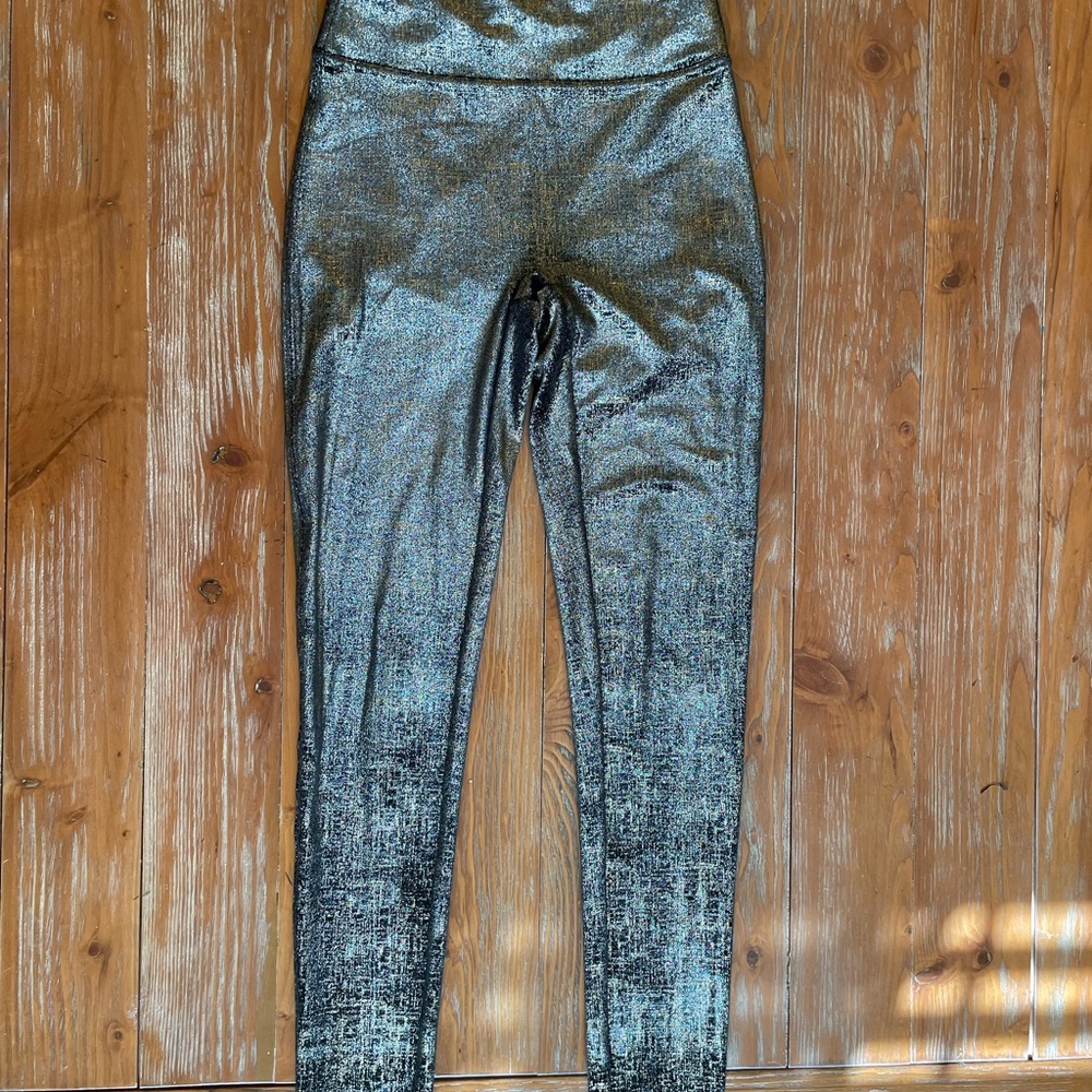SPANX Silver Shimmer Leggings